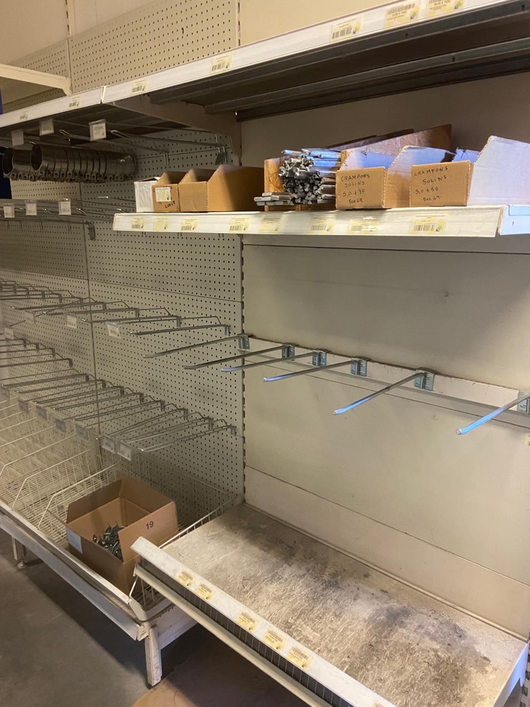 Stock Liège - Rayonnage magasin